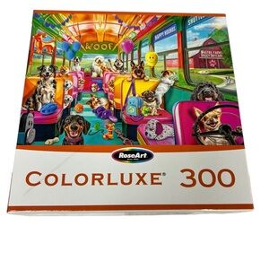 RoseArt Colorluxe 300-Piece Puzzle - Vibrant Dog Bus